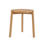 Tabouret en bois teck naturel simple pour extérieur Ø47 cm