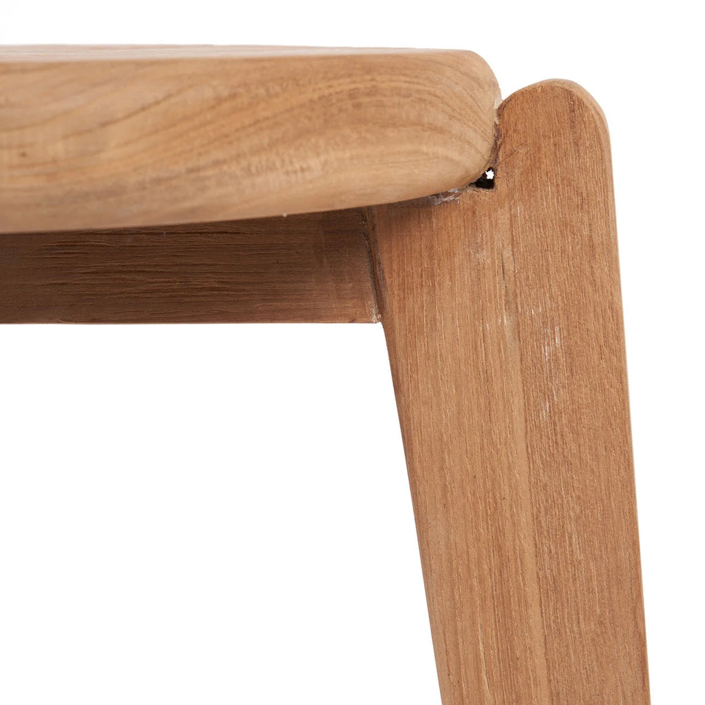 Table d’appoint ronde en teck recyclé – Naturel – Ø40 cm