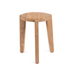 Table d’appoint ronde en teck recyclé – Naturel – Ø40 cm