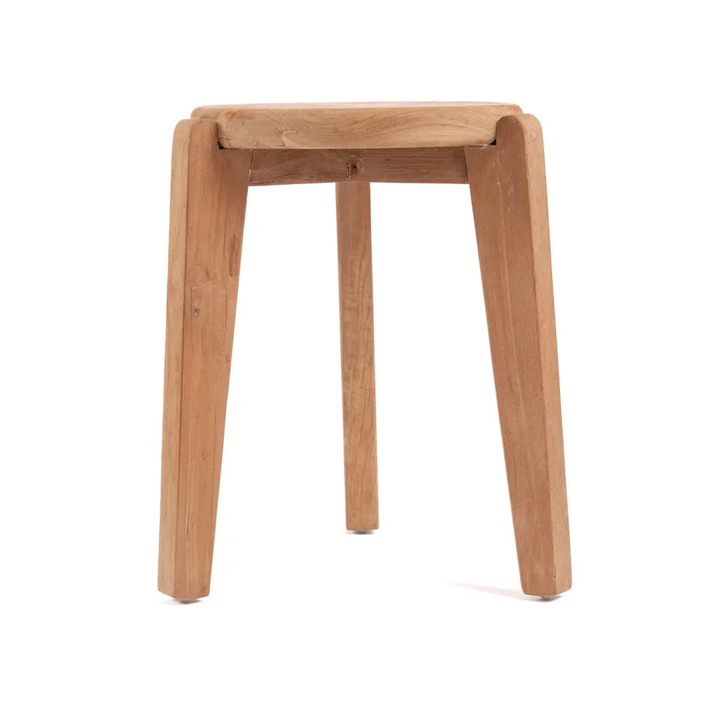 Tabouret en Bois à Trois Pieds pour La table dappoint Seseh Naturelle