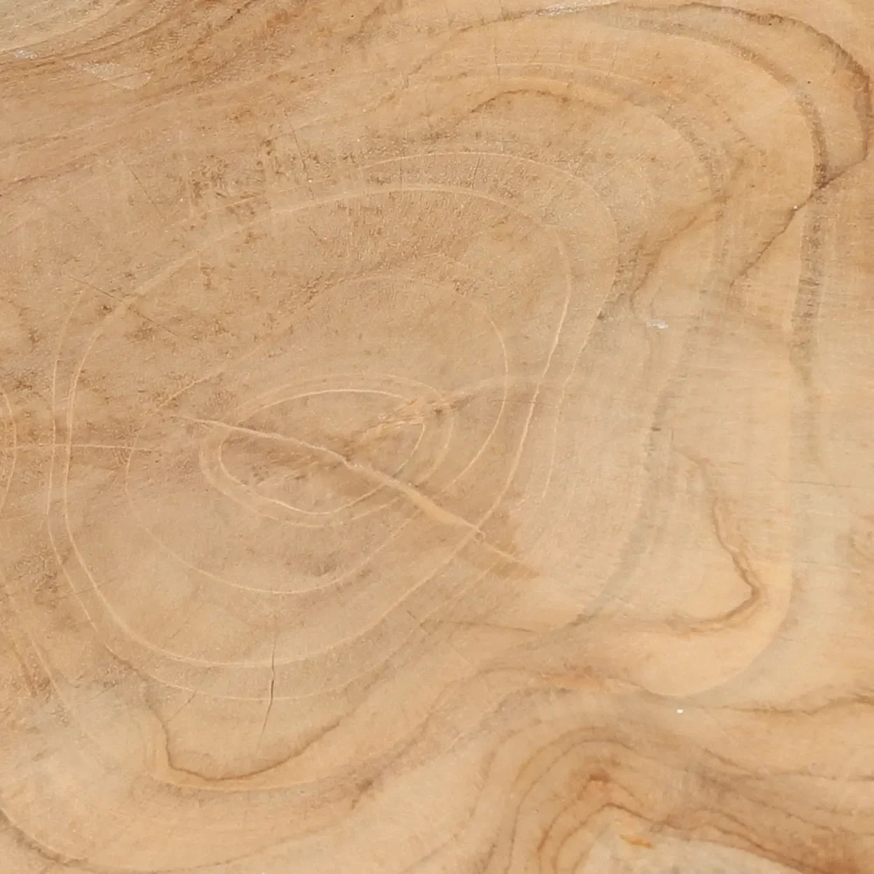Table d’appoint en teck forme organique blanc naturel