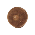 Bol en bois massif teck naturel, forme ronde rustique H45 cm