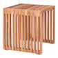 Table d’appoint en teck naturel 40x40 cm bois carré
