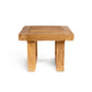 Table d’appoint en teck récupéré naturel, mobilier élégant et écologique