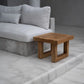 Table d’appoint en teck récupéré naturel, meuble en bois élégant et écologique