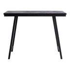 Table haute rectangulaire noire avec pieds en métal pour La table haute à chevrons