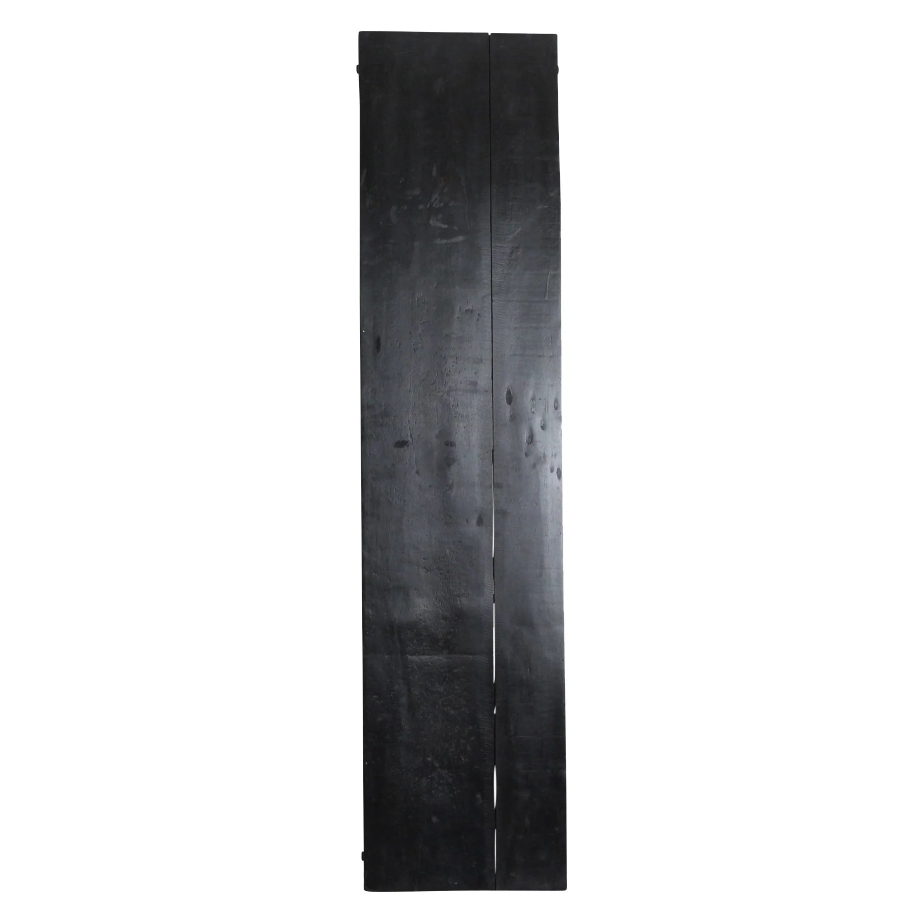 Table pliante en bois et métal noir mat texturé, 170x40 cm