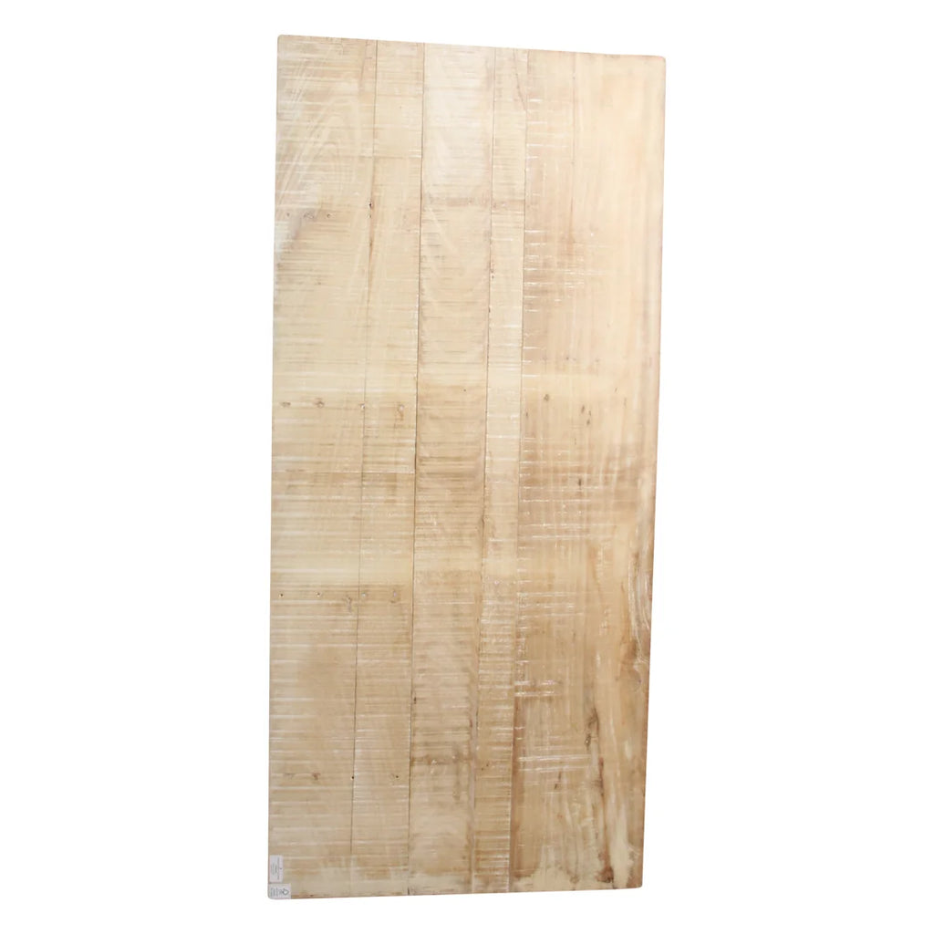 Table pliante en bois recyclé clair à grain visible, 165x75 cm