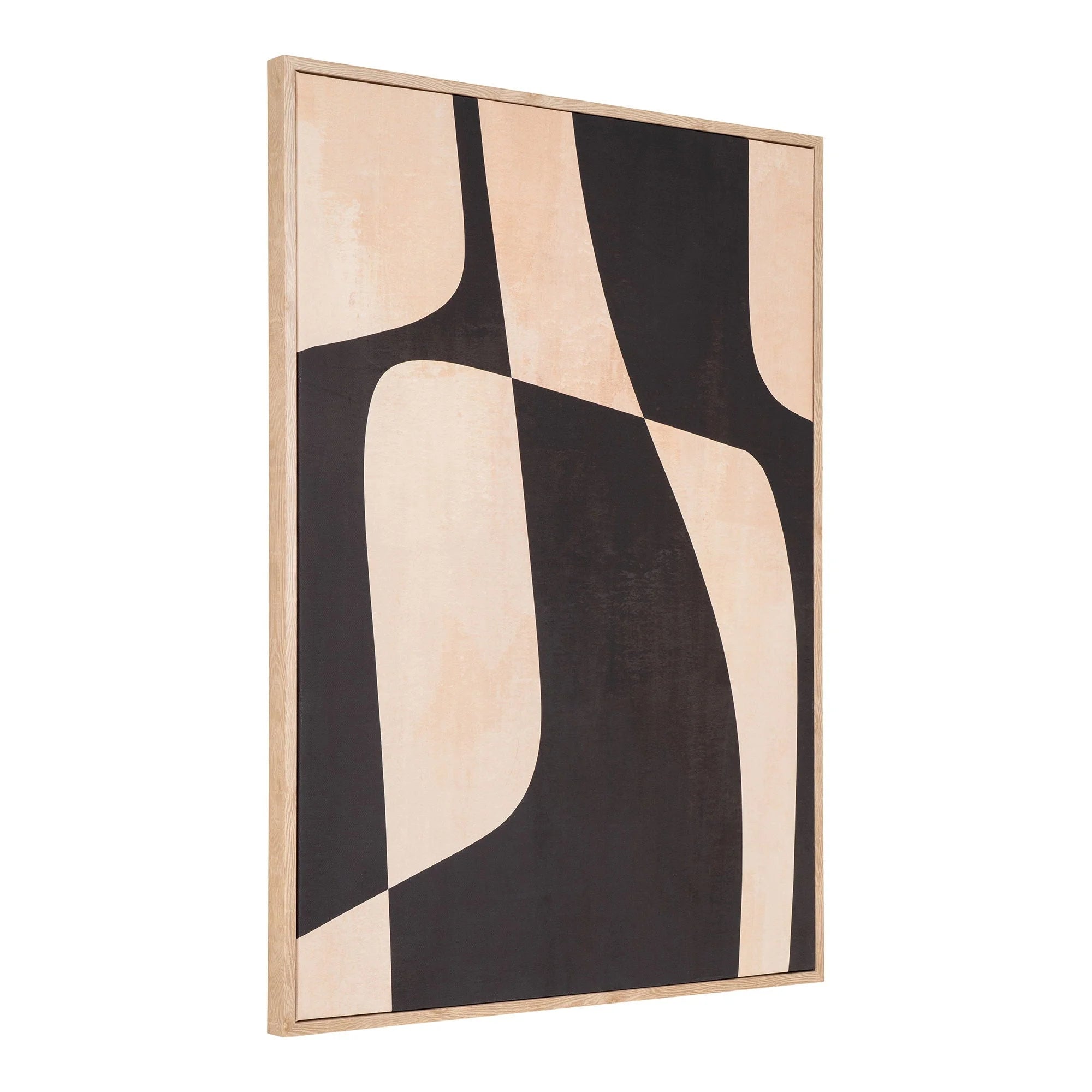 Tableau abstrait marron beige 50x70 cm