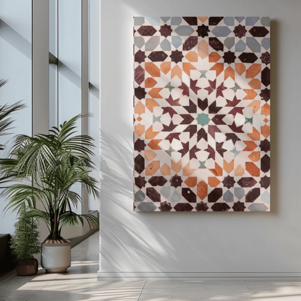 Tableau mosaïque marocaine en situation