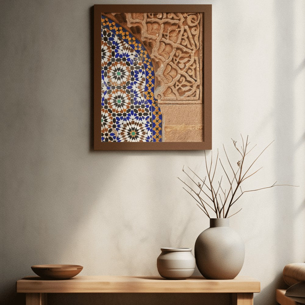 Tableau mosaïque et motif oriental en situation