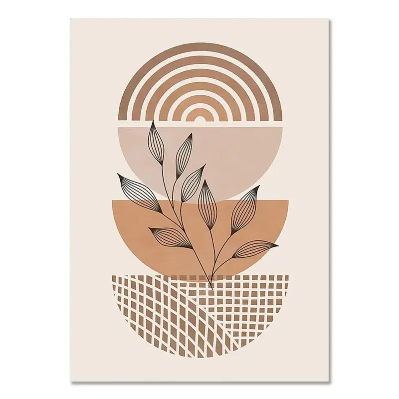 Tableau aux motifs abstraits et tons clairs variante 3
