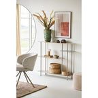 Tableau mural abstrait terracotta et bois clair 50x70 cm