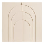Tableau mural beige en relief avec motifs d’arcs concentriques 60x60 cm