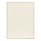 Tableau mural abstrait ivoire en relief texturé 60x80 cm