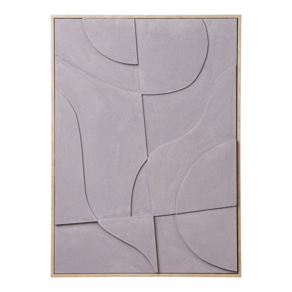 Tableau en relief géométrique couleur sable 50x70 cm