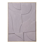 Tableau en relief géométrique couleur sable 50x70 cm