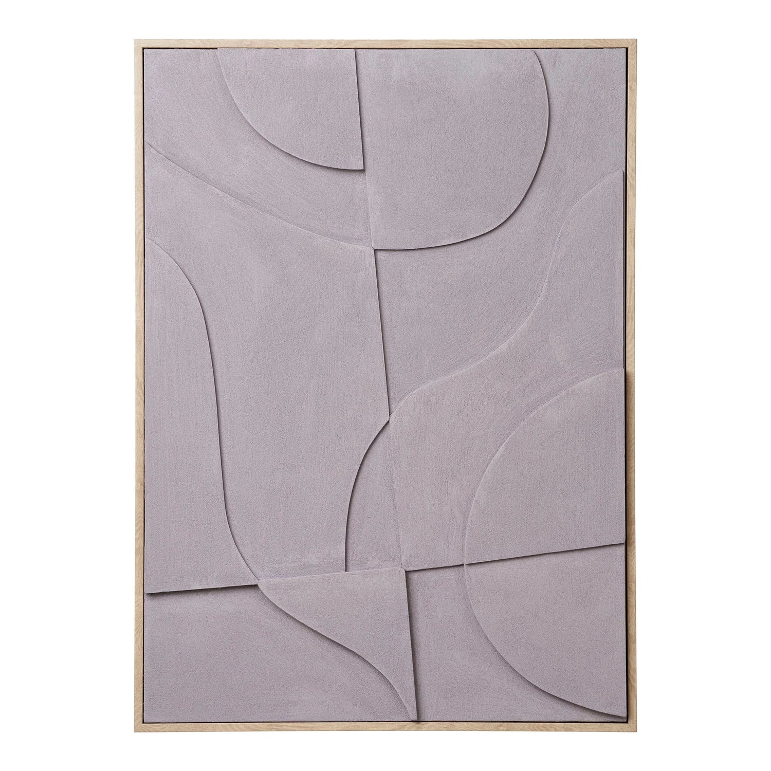 Tableau en relief géométrique couleur sable 50x70 cm