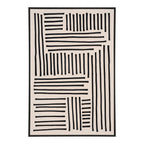 Tableau sur toile noir et beige 60x90 cm avec cadre MDF