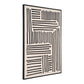 Tableau sur toile noir et beige 60x90 cm avec cadre MDF