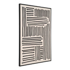 Tableau sur toile noir et beige 60x90 cm avec cadre MDF