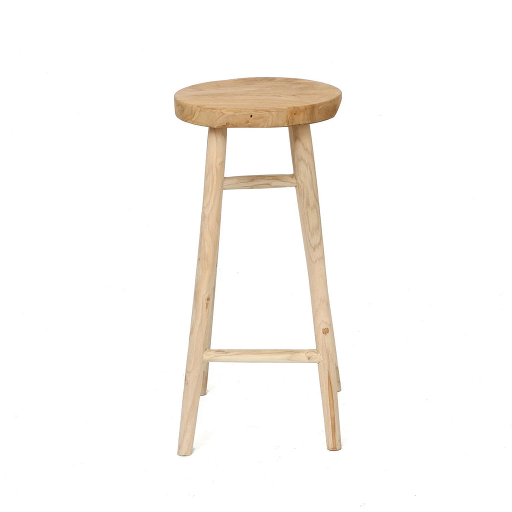 Tabouret de bar en bois naturel Ø35 cm hauteur 75 cm