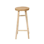 Tabouret de bar en bois naturel Ø35 cm hauteur 75 cm
