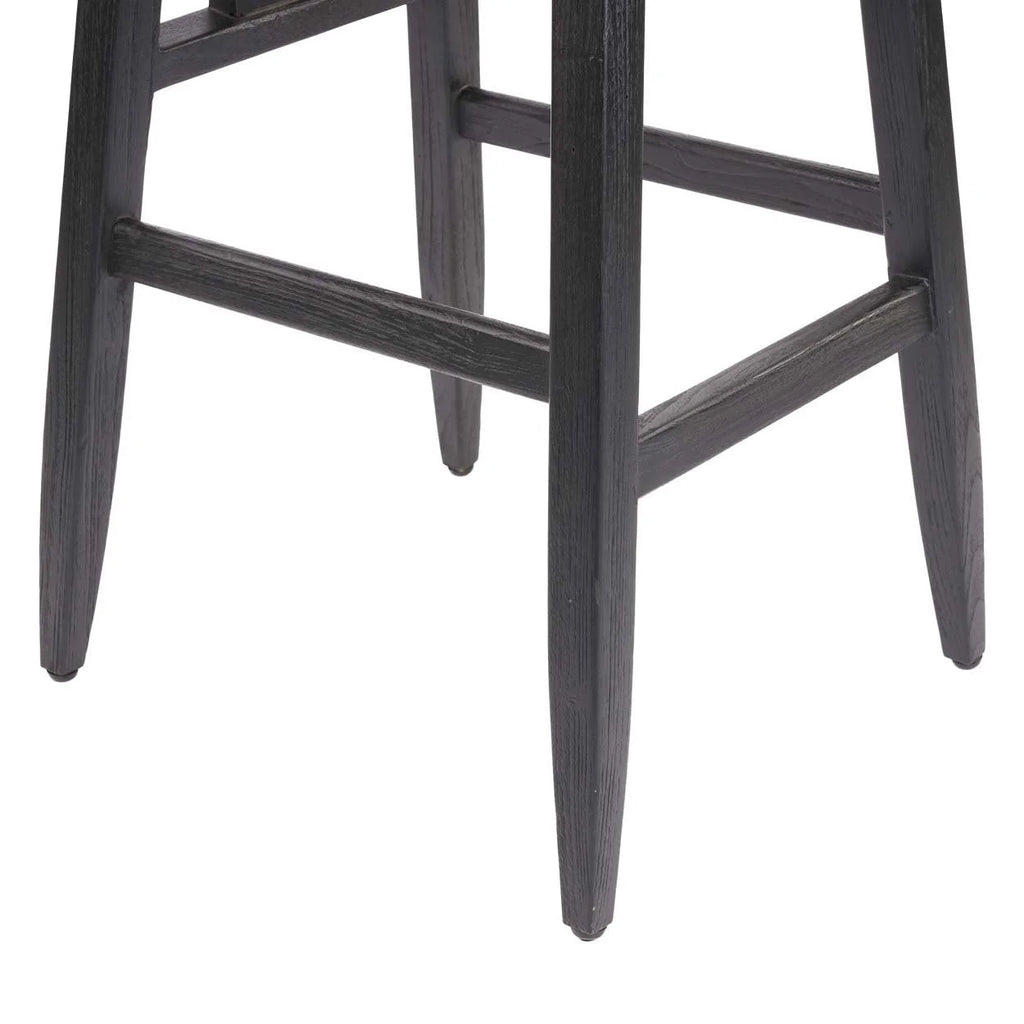 Tabouret de bar en bois noir 109 cm élégant