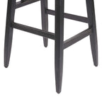 Tabouret de bar en bois noir 109 cm élégant
