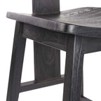 Tabouret de bar en bois noir 109 cm élégant