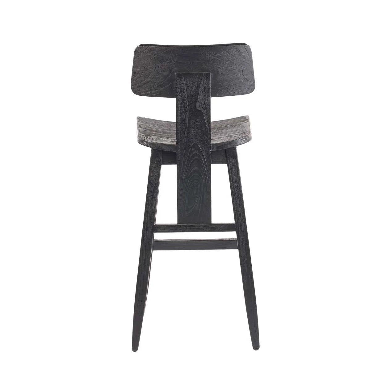 Tabouret de bar en bois noir 109 cm élégant