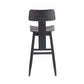 Tabouret de bar en bois noir élégant de 109 cm pour cuisine moderne
