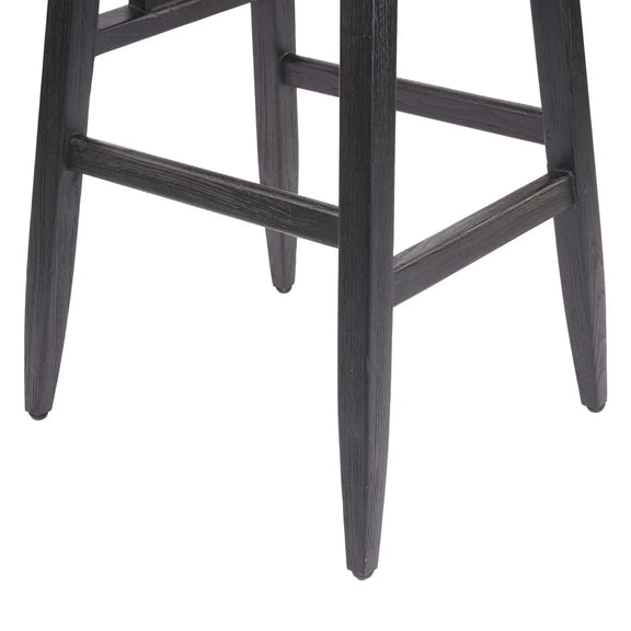 Pieds en bois foncé d’un tabouret de bar en bois noir élégant 109 cm