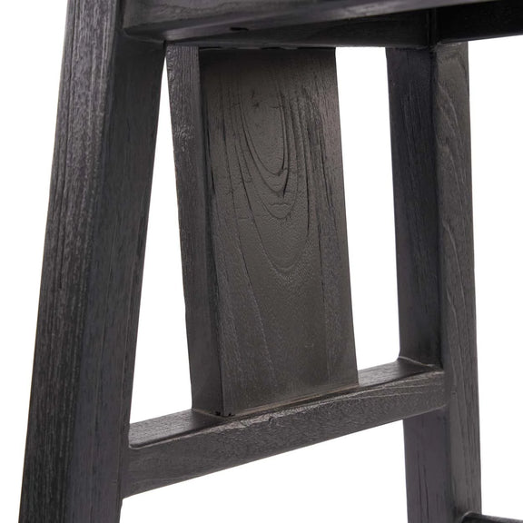 Structure de chaise en bois noir pour Tabouret de bar en bois noir 109 cm élégant