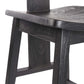 Détail d’une chaise en bois noir foncé pour Tabouret de bar 109 cm élégant