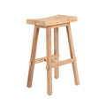 Tabouret de bar extérieur en teck recyclé 47x28 cm