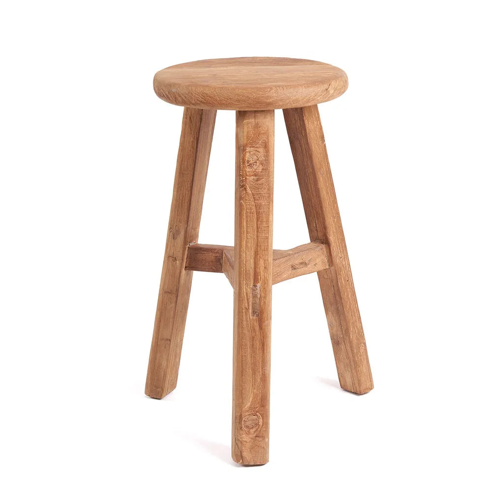 Tabouret de bar Fusuma en bois à trois pieds pour l’extérieur