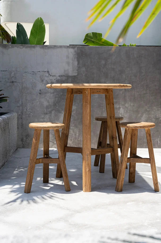 Table et tabourets en bois pour l’extérieur Le Tabouret de Bar Fusuma