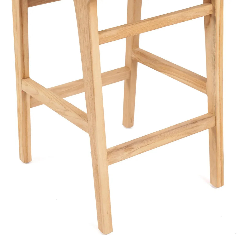Pieds en bois du tabouret de bar Meno Extérieur, mobilier outdoor élégant