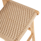 Chaise en bois avec siège tissé pour le bar Meno Extérieur