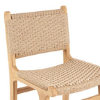 Chaise en rotin avec siège et dossier tissés pour le bar extérieur Meno