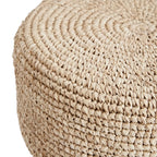 Pouf en paille tissée pour le bar Le Tabouret de Bar en Raphia
