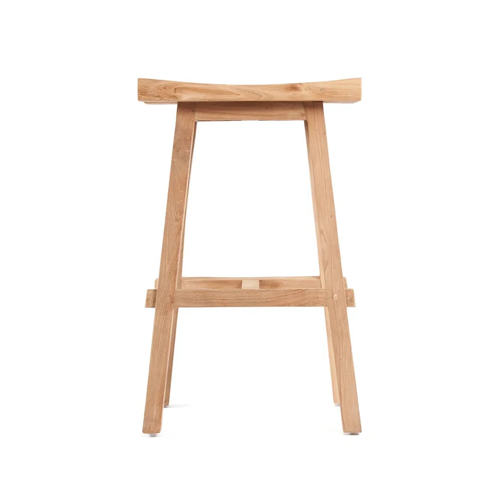 Selle en bois pour tabouret de bar Tabanan pour extérieur