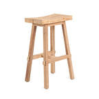 Siège de bar en bois Tabanan pour extérieur, style naturel et robuste