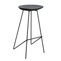 Tabouret de bar en métal noir élégant, design moderne fin 41x42x77 cm
