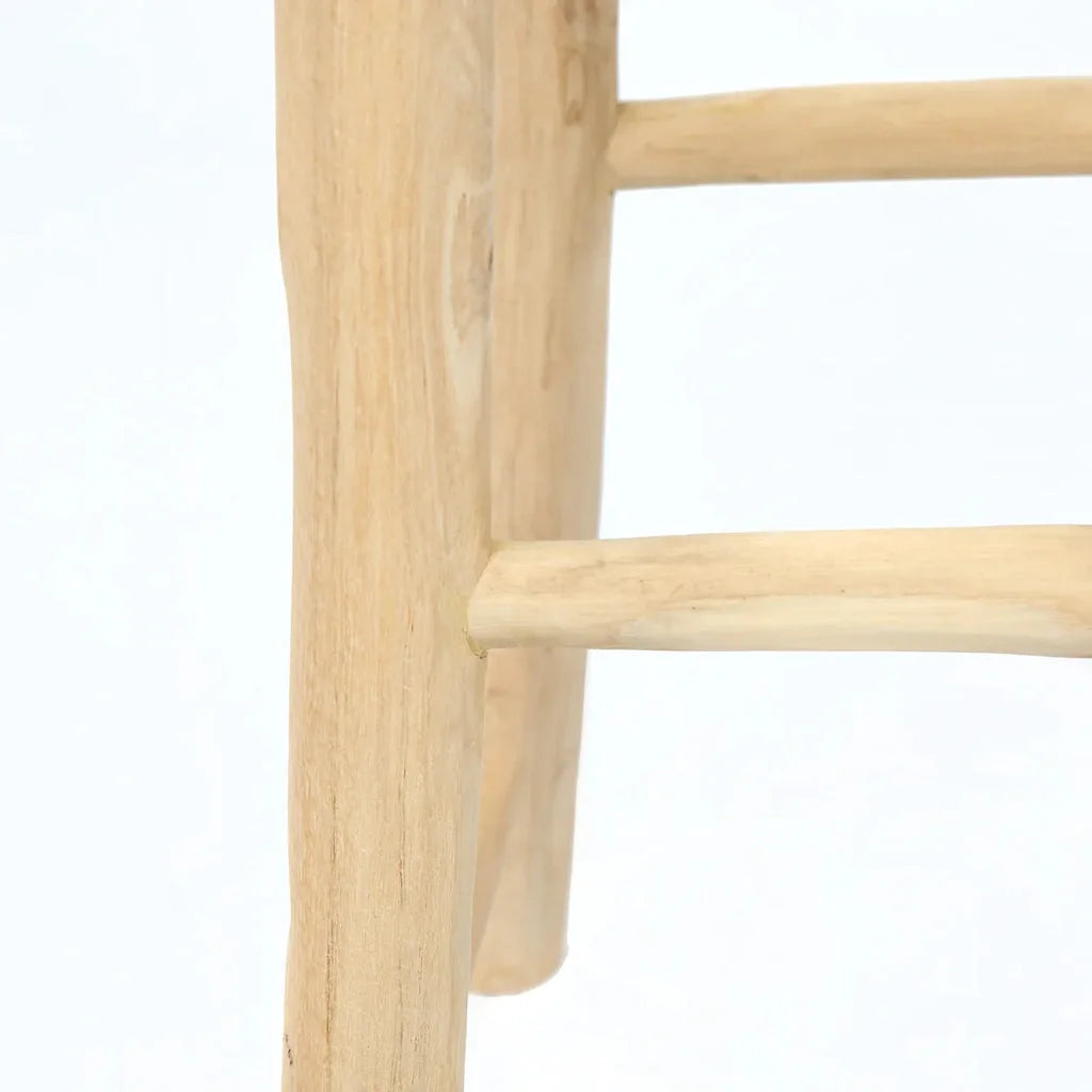 Piètement et rayons en bois pour le tabouret de bar The Island Naturel