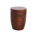 Tabouret en bois de manguier brun forme tambour Ø35xH45 cm