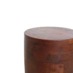 Tabouret en bois de manguier brun forme tambour Ø35xH45 cm