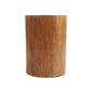 Tabouret en bois massif de Mungur 40 cm naturel, siège cylindrique en bois