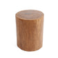Tabouret en bois massif de Mungur 40 cm naturel, assise cylindrique robuste